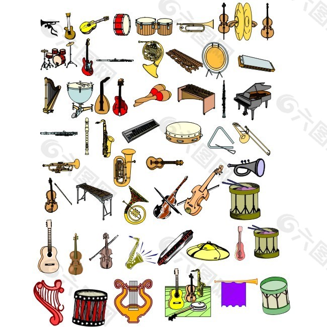 各式各样的乐器