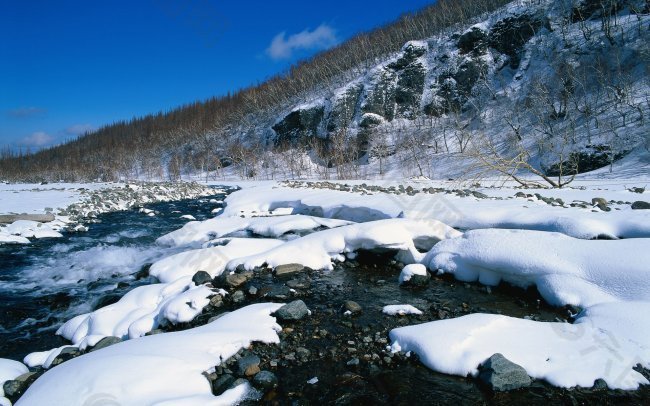 冰山世界 高清宽屏壁纸 雪山