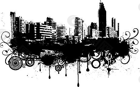 8款潮流城市建筑eps插画矢量素材