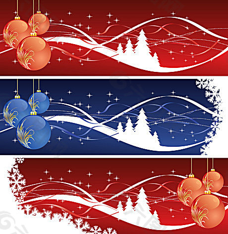 欢乐圣诞节banner模板矢量素材