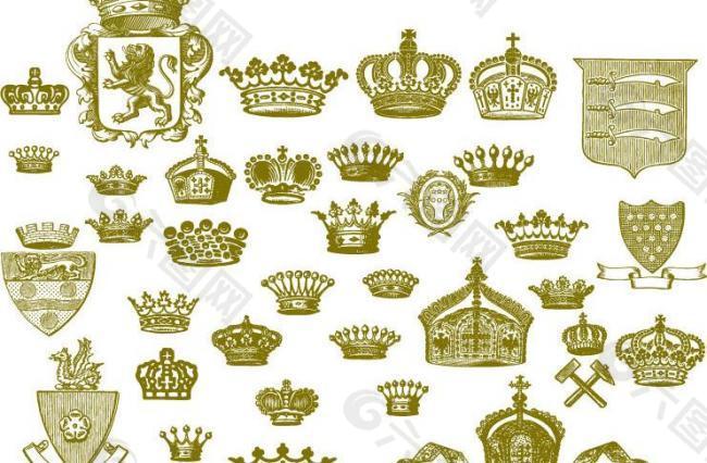 欧式皇冠系列矢量素材图片
