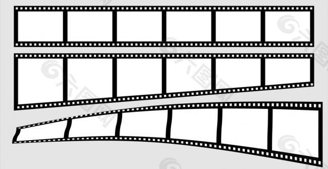 电影胶片模板（矢量图可随意变形）图片
