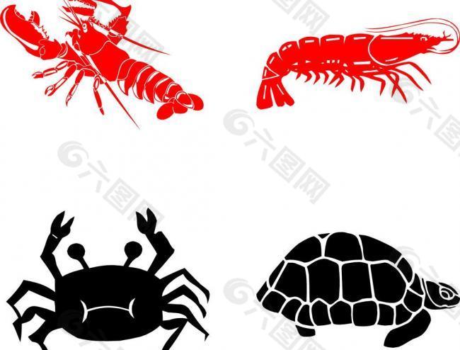 龙虾 螃蟹 乌龟图片
