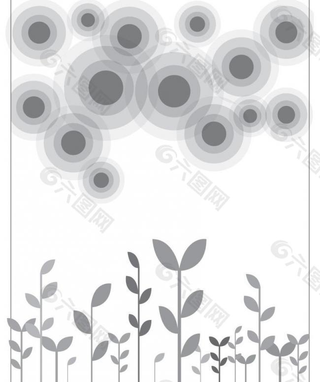 花纹 圆圈 树叶 灰色圆圈图片