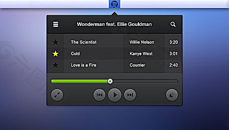 音频播放器psd素材