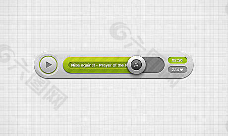 音频播放器psd素材