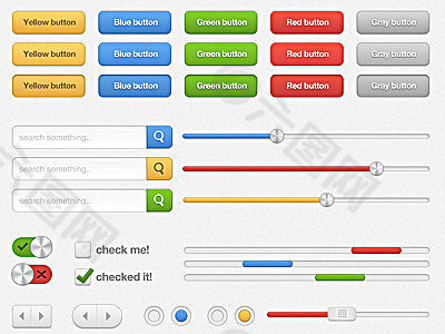 多彩ui psd素材