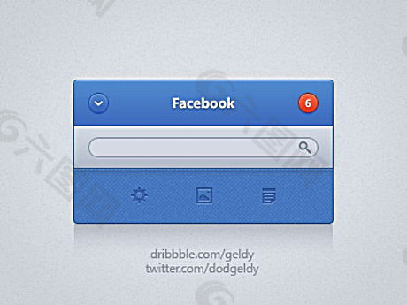 facebook网页搜索框psd素材