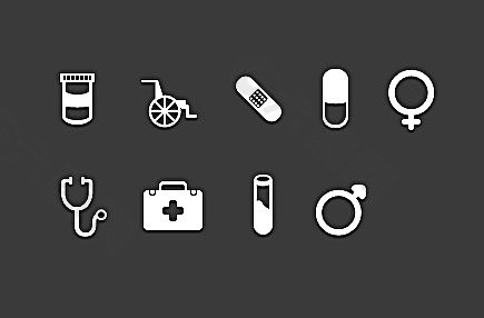医疗方面的icon图标psd素材