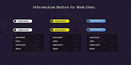 精美网页设计元素psd素材-information button for websites