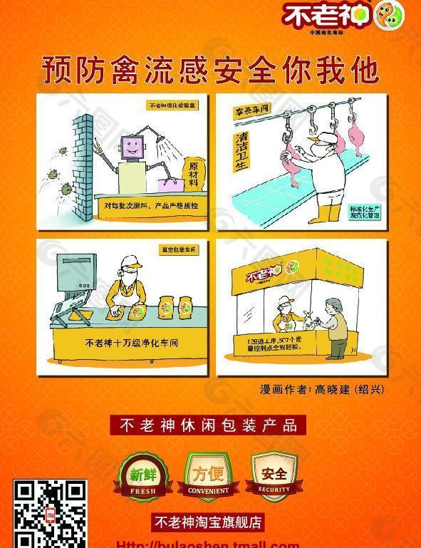 预防禽流感漫画图片