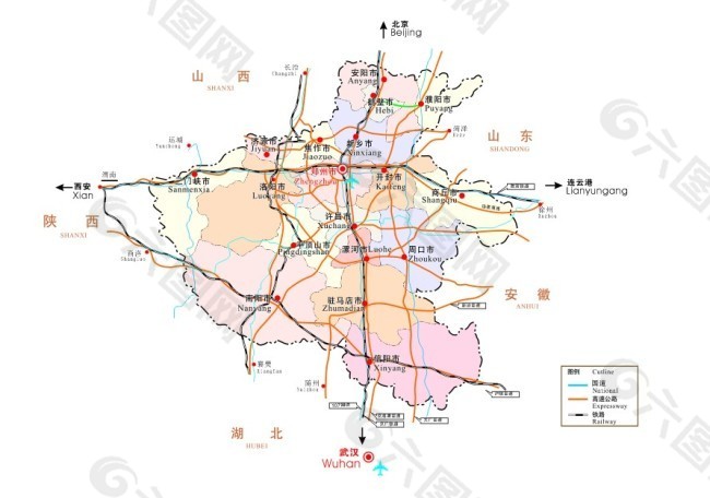 河南交通地图