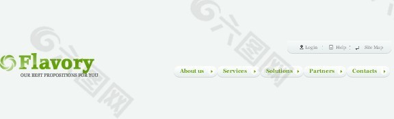 绿色按钮网站导航flash素材