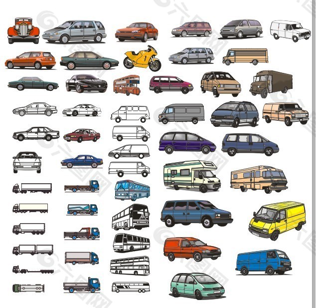 各种车素材设计元素素材免费下载 图片编号 六图网