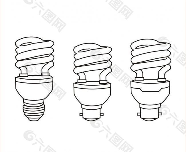 矢量节能灯图片