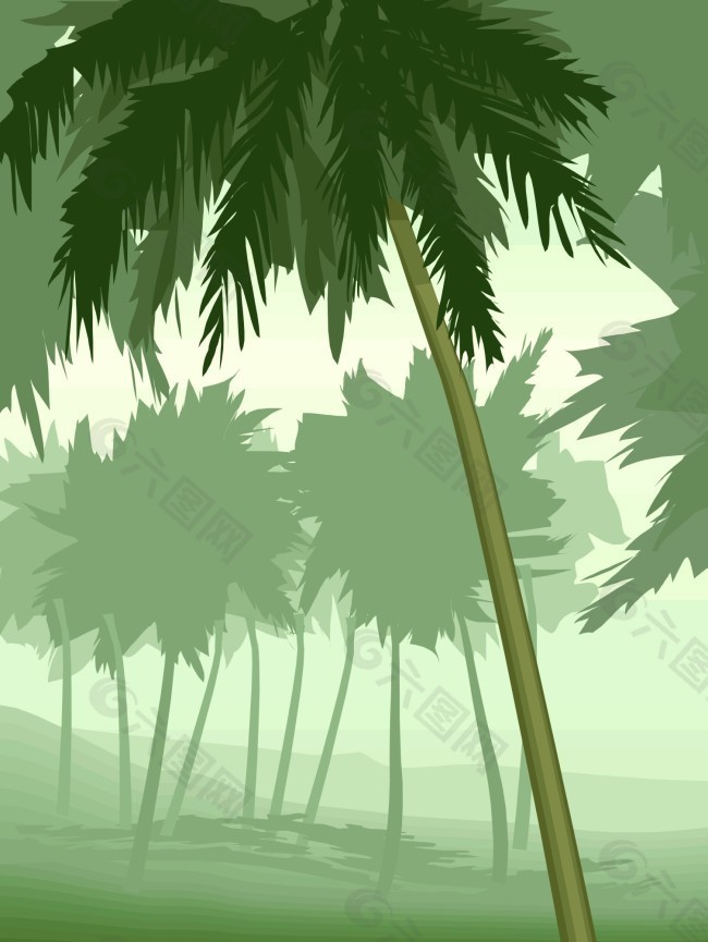 椰树油画