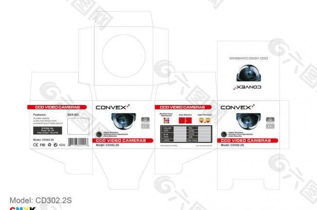 摄像头监控彩盒包装图片