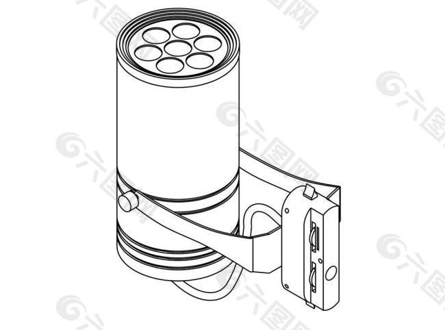 led投光灯手绘图图片