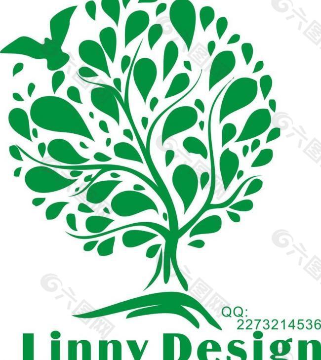 树 树叶 鸟图片