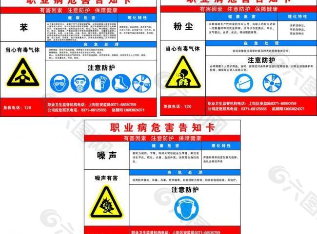 职业病告知牌图片