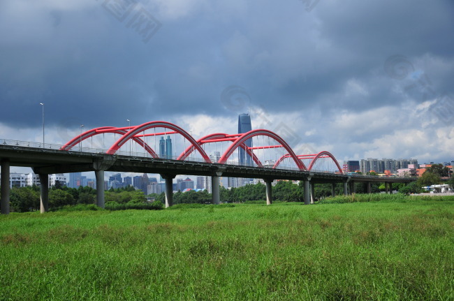 深圳洪湖公园外景高架桥图片