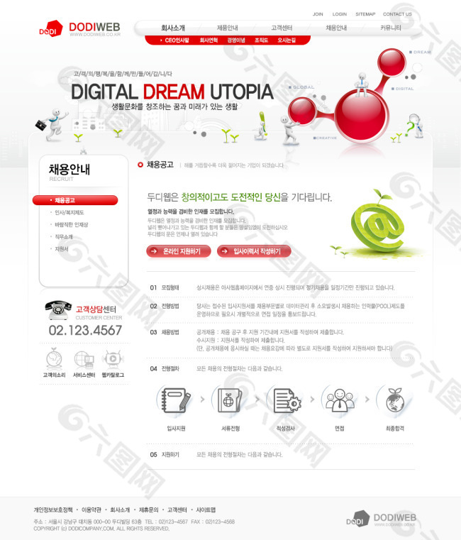 韩国商务网站子页psd4