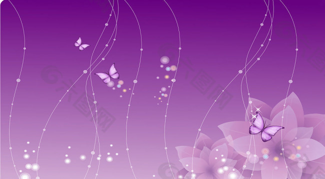 底纹-紫色花朵
