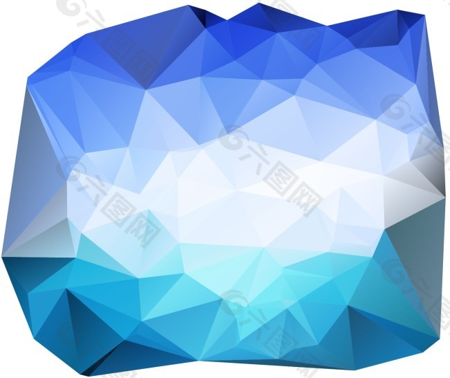 蓝色钻石炫彩素材