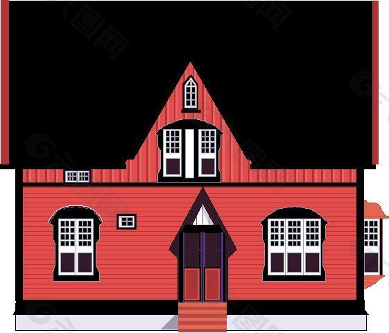 红色房屋