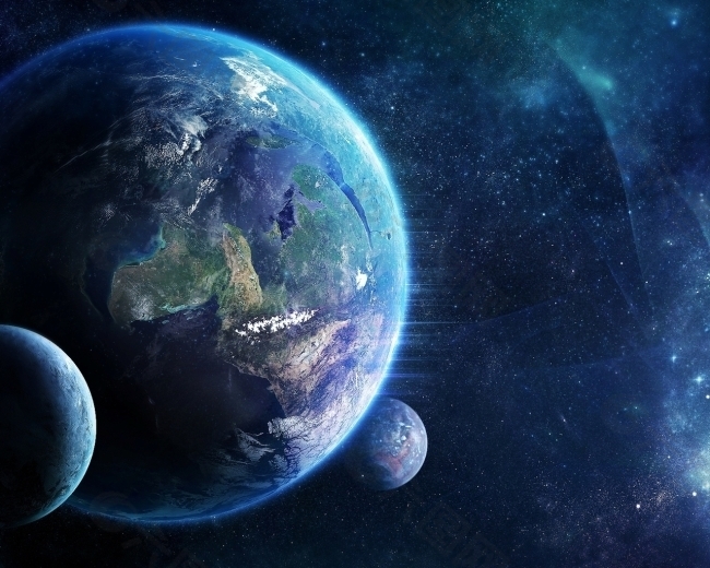 地球太空背景图片 地球太空背景素材 地球太空背景模板免费下载 六图网