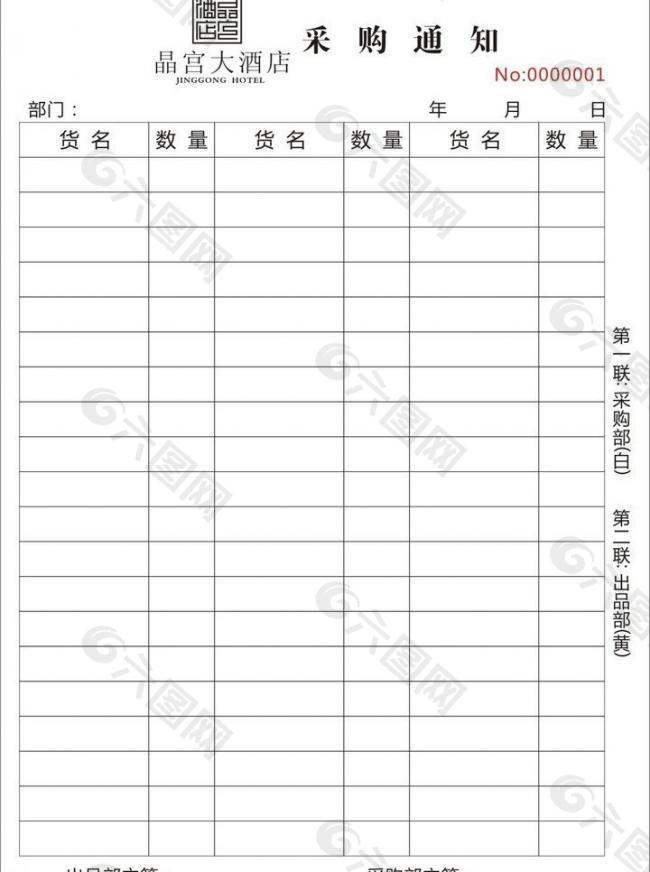 采购单图片