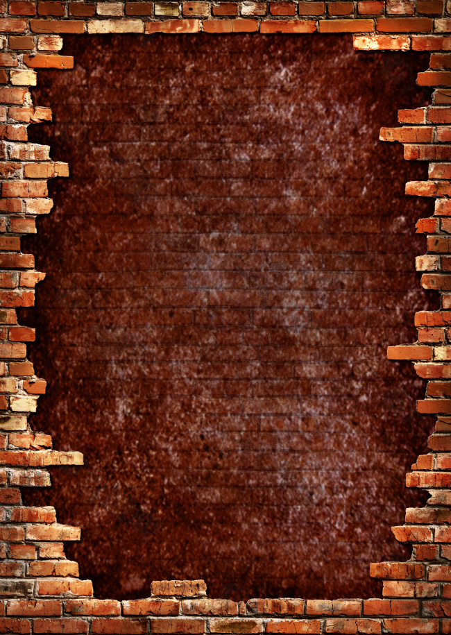 复古 墙砖 棕色 底图 背景图