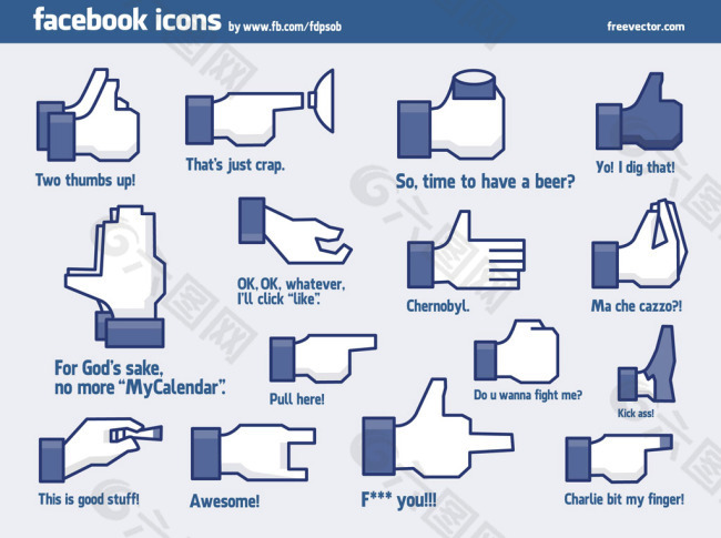 facebook icons 大拇指