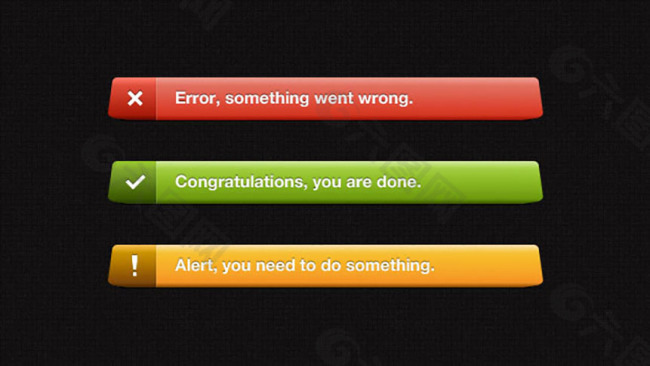 网页提示条UI设计