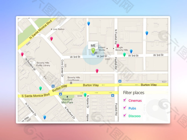 手机导航UI地图界面
