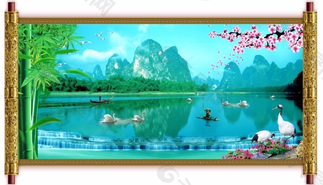 桂林山水模板下载