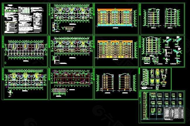 单元式多层住宅建筑施工图
