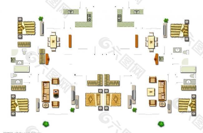 家具户型素材图片