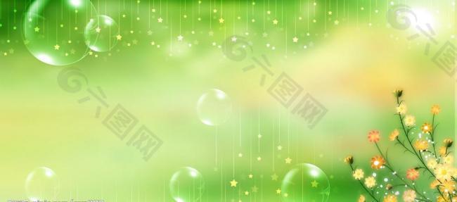 绿色环保清爽淡雅优雅冷色调气球水晶图片