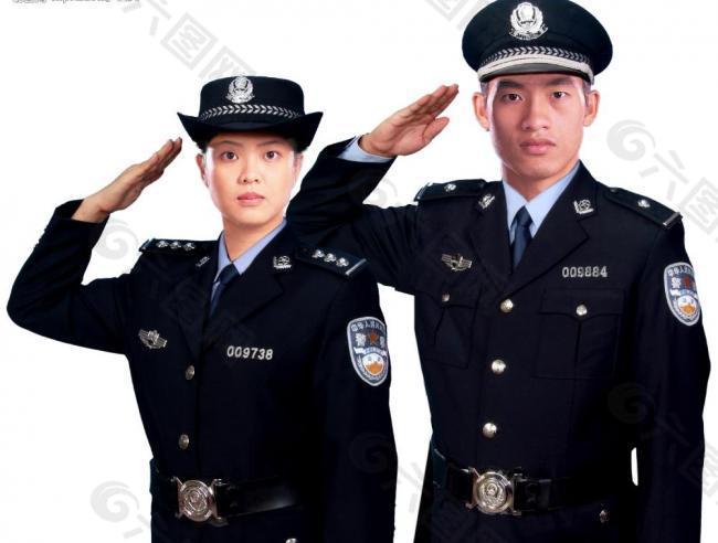 公安 警察 警服 人物图片