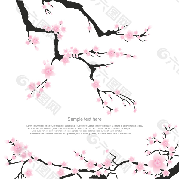 梅花卡片