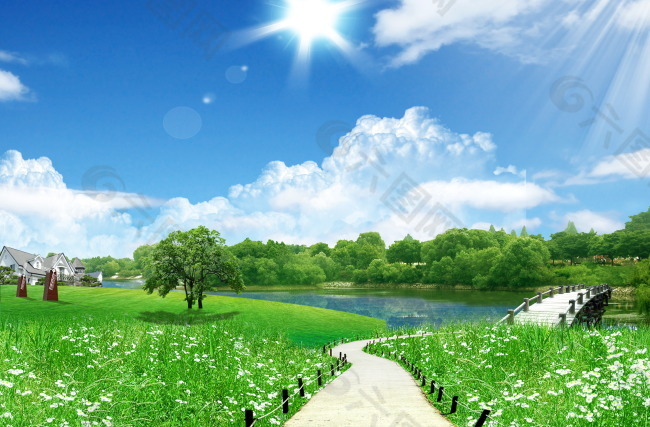 风光这边独好外景背景图