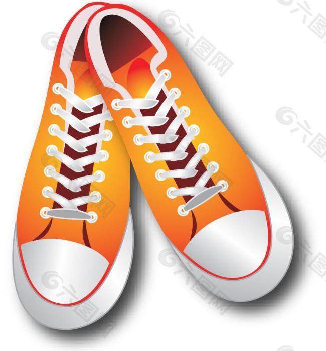 球鞋 鞋子 插画图片