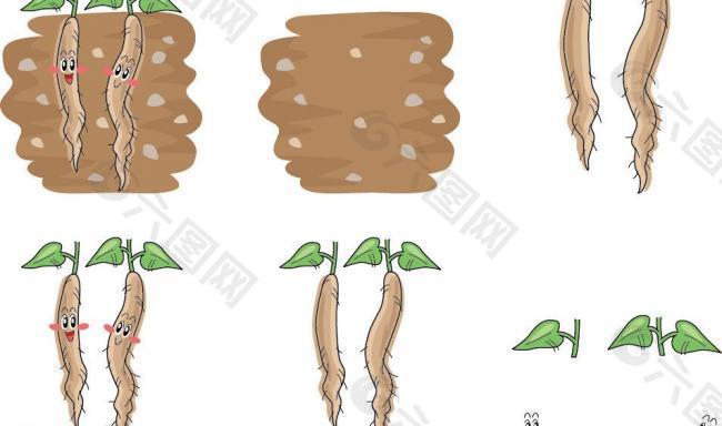 手绘山药表情图片