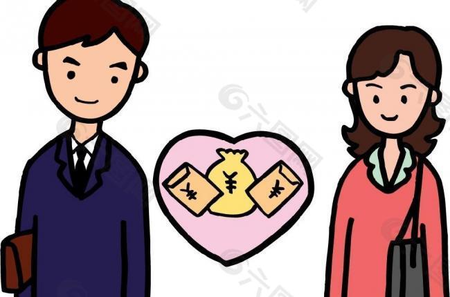 爱情金钱漫画图片