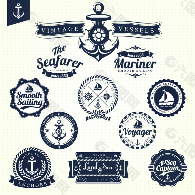 欧式航海标签
