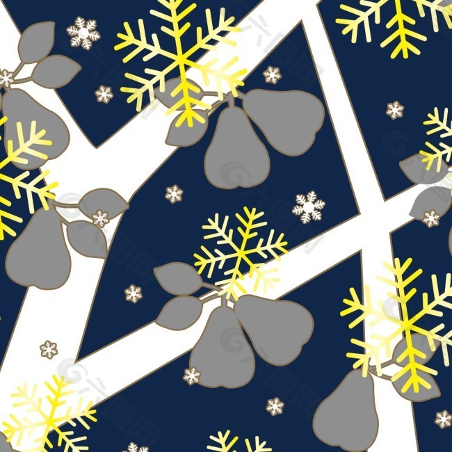 雪花 梨 圣诞 背景  花纹 线条
