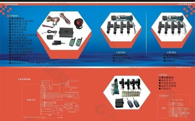汽车防盗器公司产品画册(双向防盗器 中控锁)图片