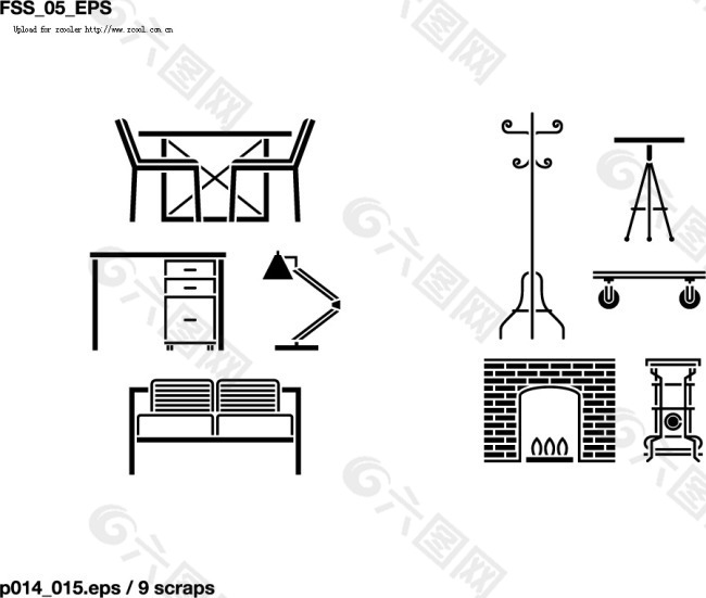 简单家具图标