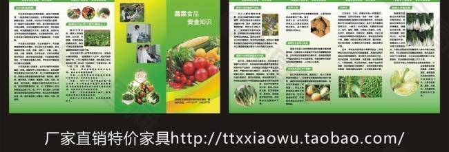 蔬菜食品安全知识折页图片